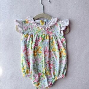 La Luna Pima Cotton Floral Bubble | 12m
